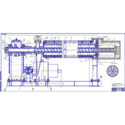 Drawing-screw extruder